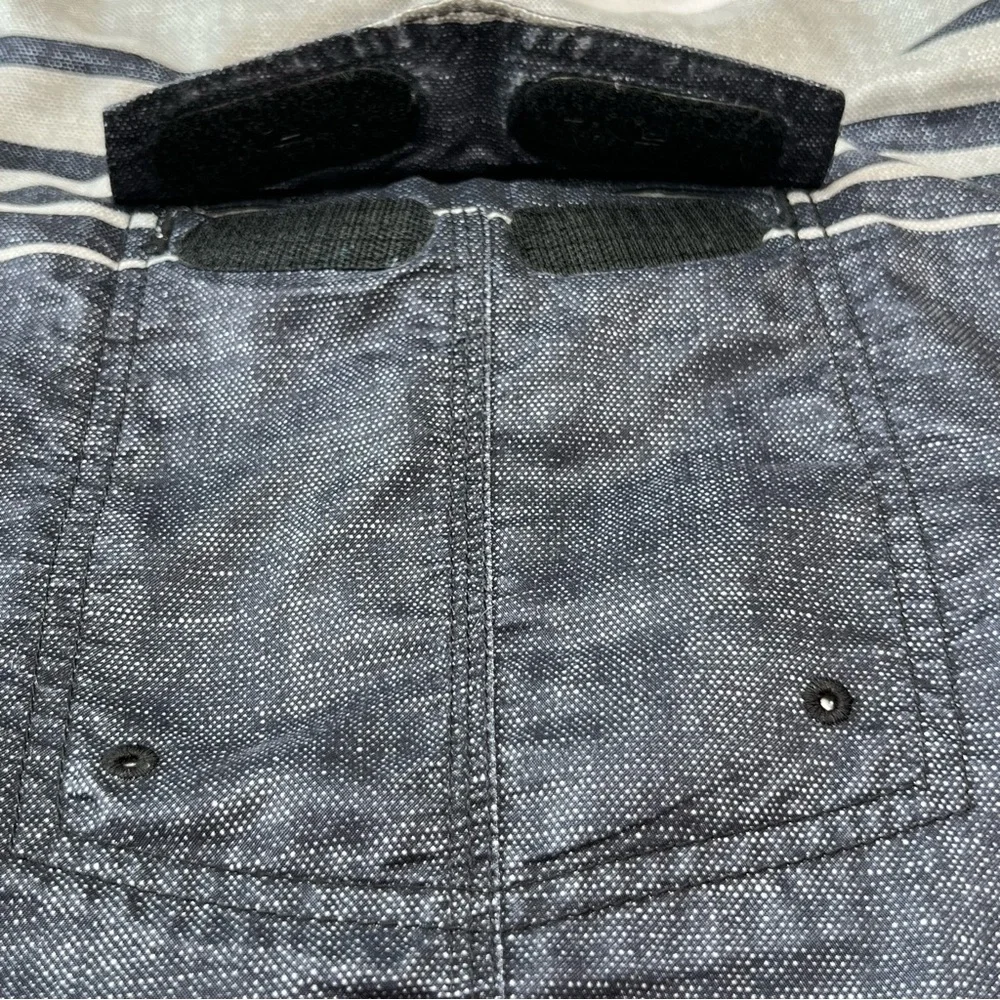 O’NEILL Board Shorts Cargo Side Pocket Swim Gradient Striped Gray Blue Men’s 40 - Picture 12 of 17
